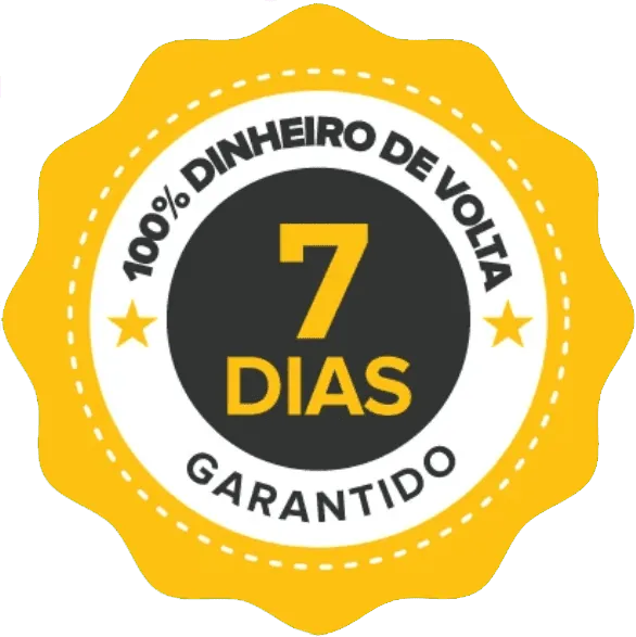 Selo de garantia de satisfação de 7 dias